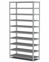Стеллаж металлический MS Strong 2750х1000х800 10 полок — габариты 2750х1000х800 мм, нагрузка 750 кг