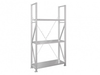 Стеллаж MS U 2000x1000x400/3 — габариты 2000х1080х400 мм, нагрузка 1000 кг